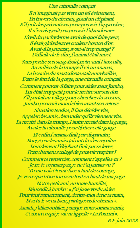 Une citrouille coinçait m34