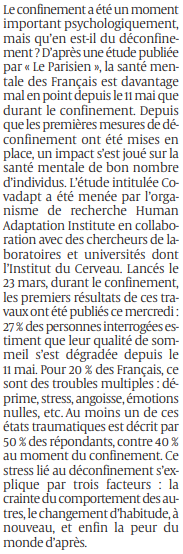 2020 05 29 SO Déconfinement plus stressant ou pas2