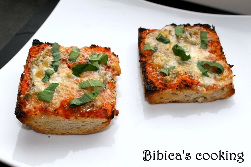 Bruschetta gorgonzola-ail des ours