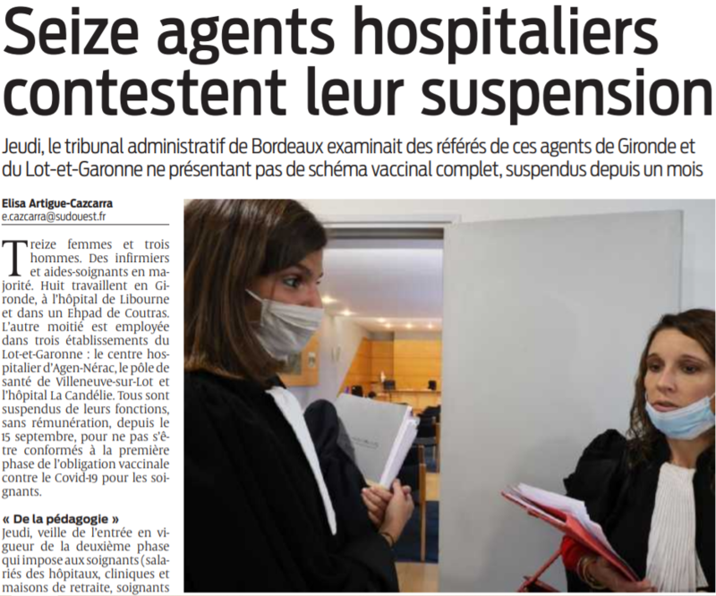 2021 10 16 SO Seiez agents hospitaliers contestent leur suspension