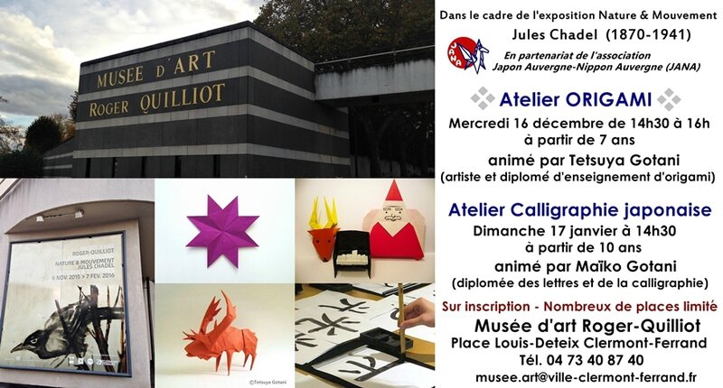 Musee Roger Quilliot Origami-Calligraphie 2015-16