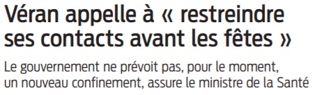 2021 12 13 SO Véran appelle à restreindre ses contacts avant les fêtes