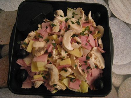 lunch box champignons gruyère jambon cuit