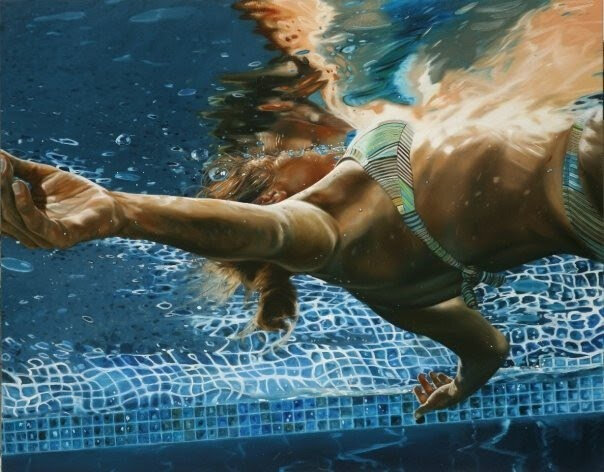 swimming eric_zener_hyper_realist_painting_girl14