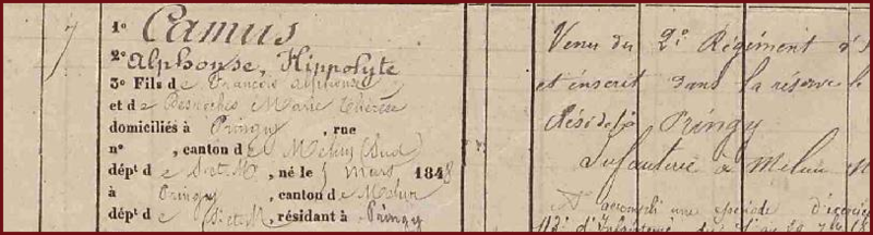 CAMUS Alphonse Hippolyte - FM