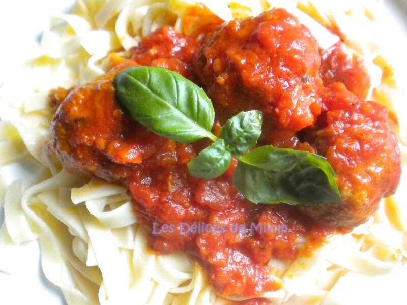 Boulettes de veau à l’Italienne, farcies à la mozzarella 2