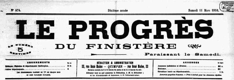 Le progrès du Finistère