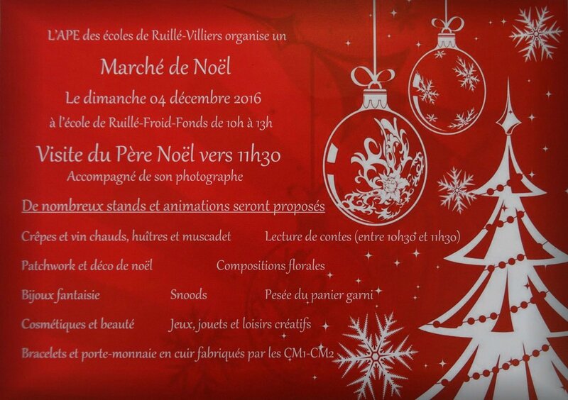 Marché de Noël RUILLE FROID FONDS 4 déc 2016