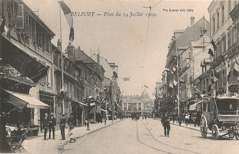 1909 07 14 Belfort CPA 6746 Fête 14 juillet Faubourg France
