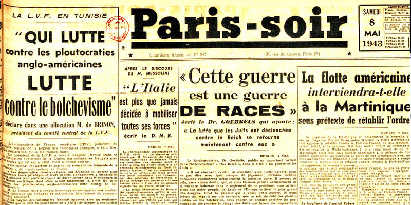 1943 8 mai Paris soir Une