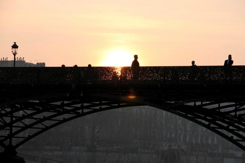 13-Pont des arts, Quai de Seine, coucher de soleil_2371