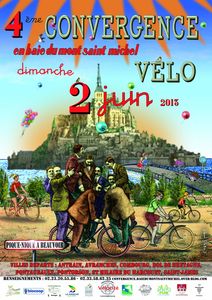 Affiche Convergence vélo en Baie du Mont-Saint-Michel 2013