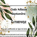 Code hôtesse septembre 