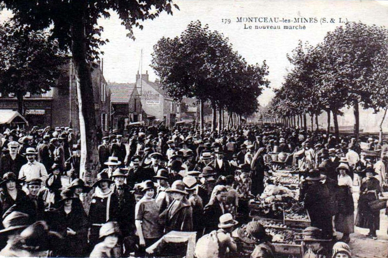 1921-06-15 - Montceau-les-Mines le marché