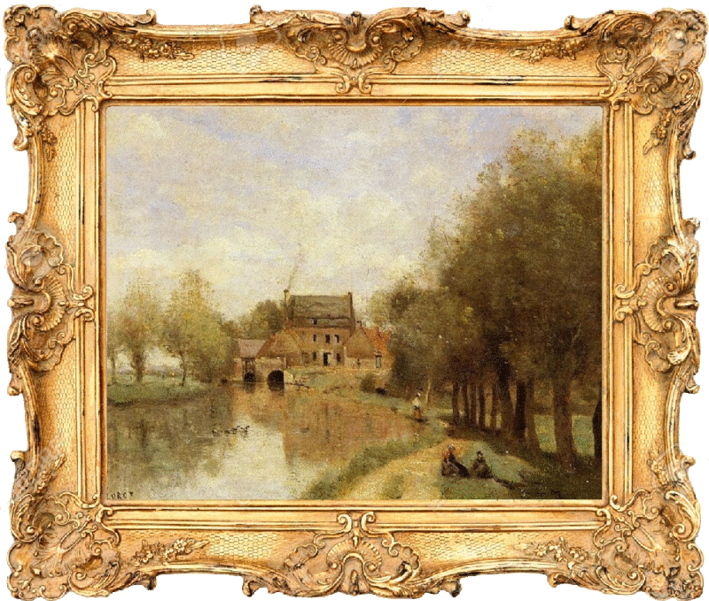 Arleux Le Moulin Drocourt Toile de Jean Baptiste Corot