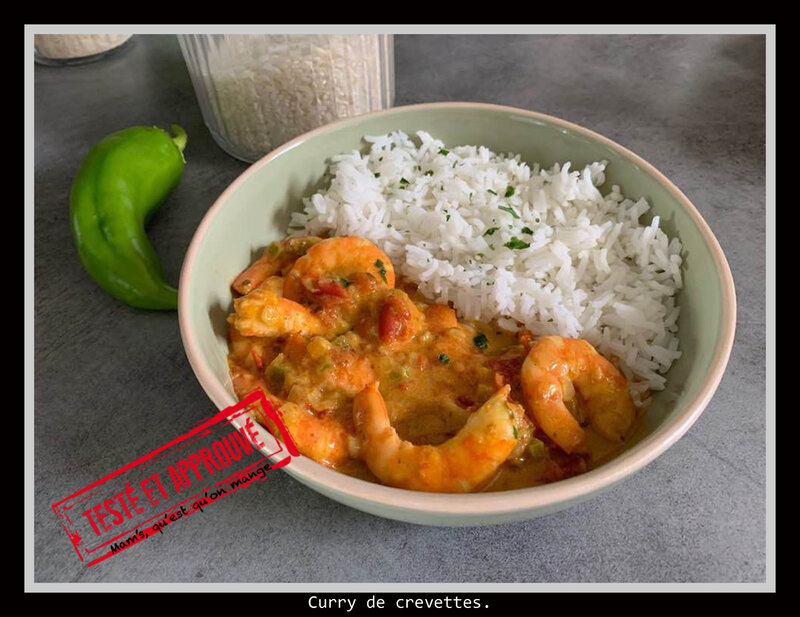 Curry crevettes