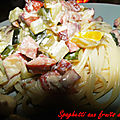 Spaghetti aux <b>fruits</b> de <b>mer</b>