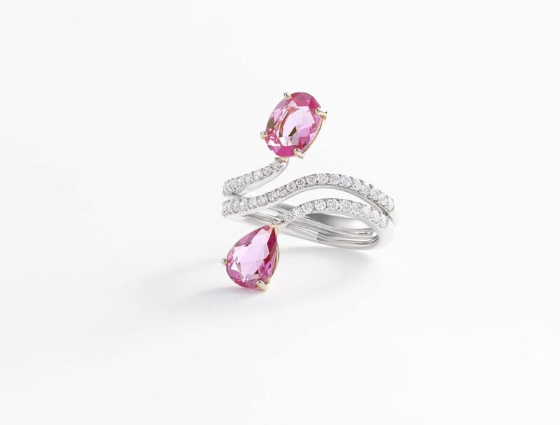 william and son_pink sapphires cross ring