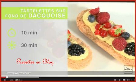 tartelettes sur fond de dacquoise