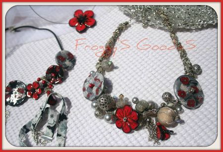 bijoux coquelicot ras de cou