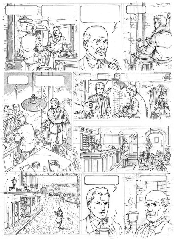 Crayonné de Christophe Alvès pour la planche3 de l'album