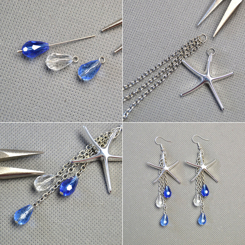 pandahall-diy-craft-on-brass-starfish-pendants-earrings-with-drop-glass-beads-dangles02