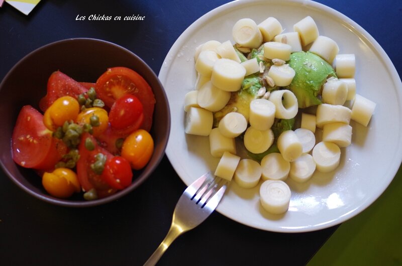 Salade du soir bonsoir_tomate palmier avocat citron