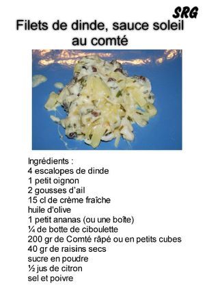 filets de dinde sauce soleil au comté (page 1)