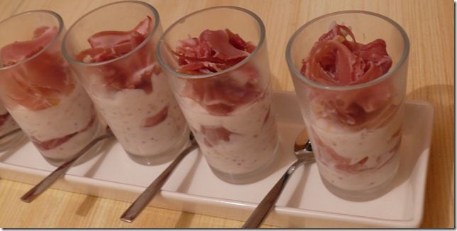 Verrines apéritives : jambon sec / figue recettes Confiture de tomates cerise aux figues et sa brioche toastée