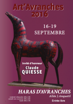 Art’Avranches exposition Avranches haras art contemporain septembre 2016 affiche visuel