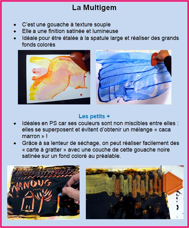 les peintures à l'eau MULTIGEM