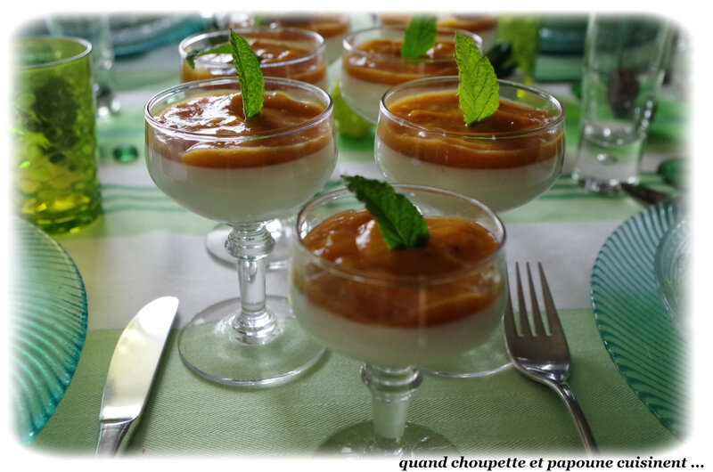 panna cotta à la vanille et sa compotée d'abricots-6248