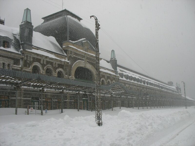 Canfranc, la gare sous la neige (Espagne)