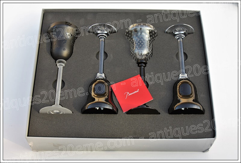 Coffret verres cristal Baccarat Damoiselles Nuit design S. Baldini