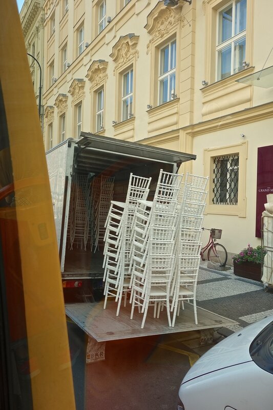 chaises pour un concert Prague