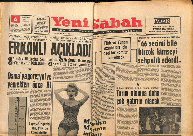 1962 Yeni Sabah 08 06 turquie