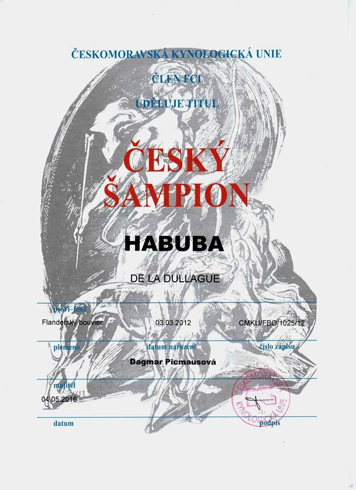 HABUBA de la DULLAGUE a été sacrée Championne de REPUBLIQUE TCHEQUE...
