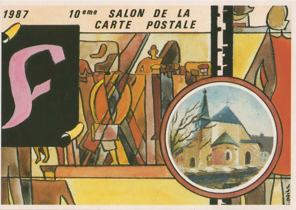 1987 10ème Salon CP Puzzle C Odile 4 R