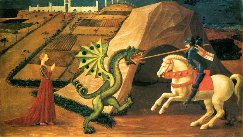 Saint_George_and_the_Dragon_by_Paolo_Uccello 1458_1460 version de Paris