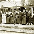 Photos d'autrefois - L'Arrivée d'un train en <b>1920</b> ***