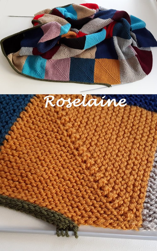 Roselaine mitred square blanket 3