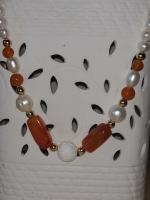 collier perles et cornaline 1