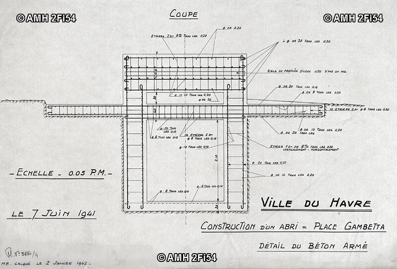 Archives Municipales - Le Havre-2Fi54 - Construction d'un abri Place Gambetta