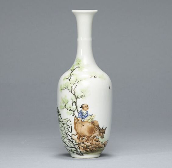 A famille rose vase, Republic period