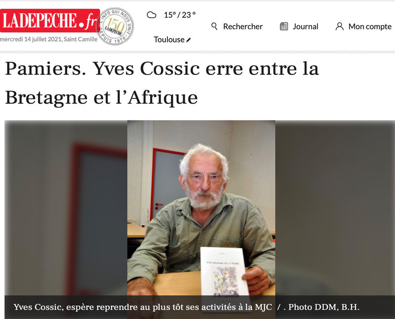 Cossic in La Dépêche 2021-07-14