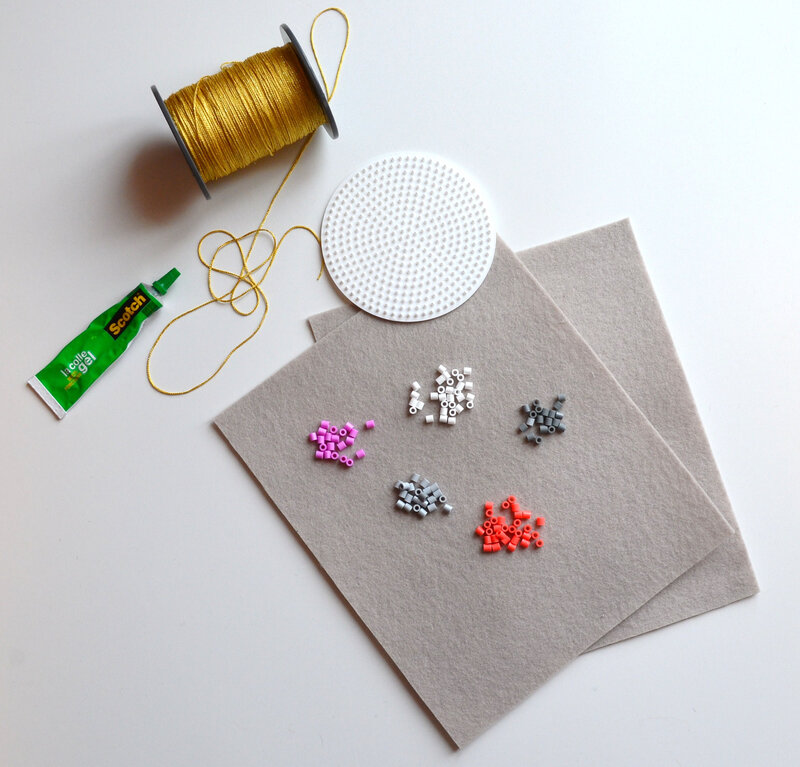 Pochette tablette-Ipad- feutrine-perles hama-tuto-la chouette bricole