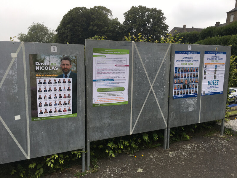 élections municipales_Avranches_second tour_panneaux électoraux_2020_28 juin 2020