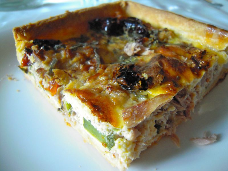 quiche au thon, aux courgettes, ...