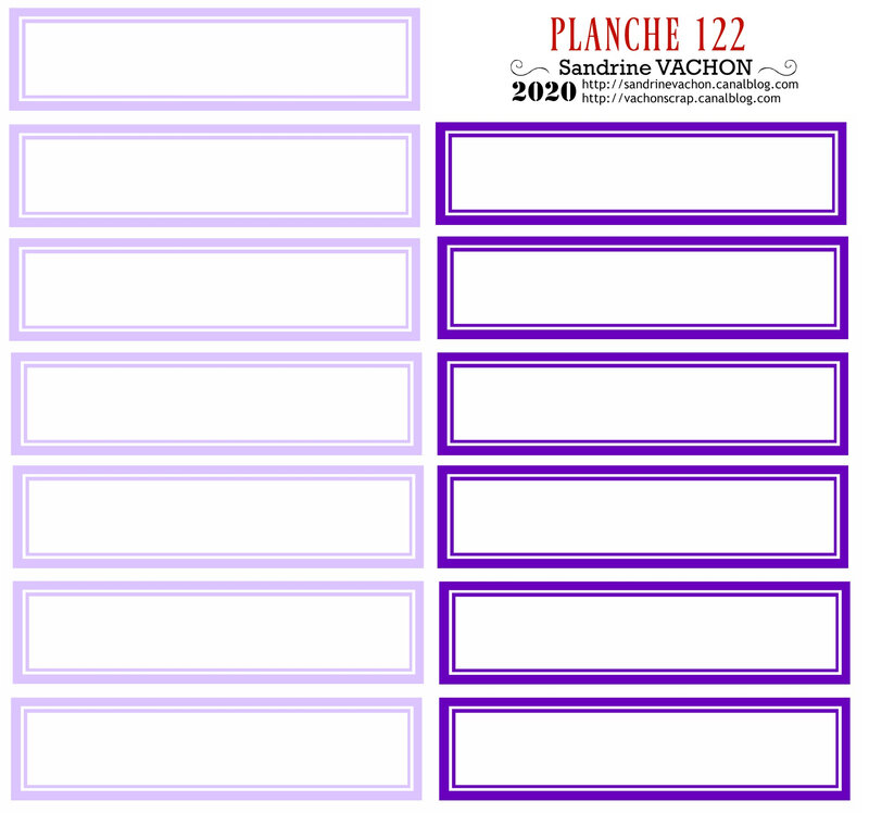 PLANCHE 122 violet