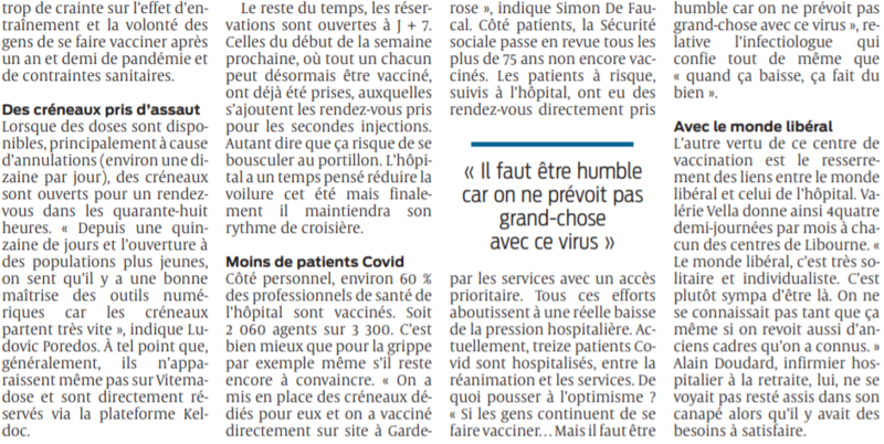 2021 05 27 SO Hôpital de Libourne Le centre de vaccination ne désemplit pas2